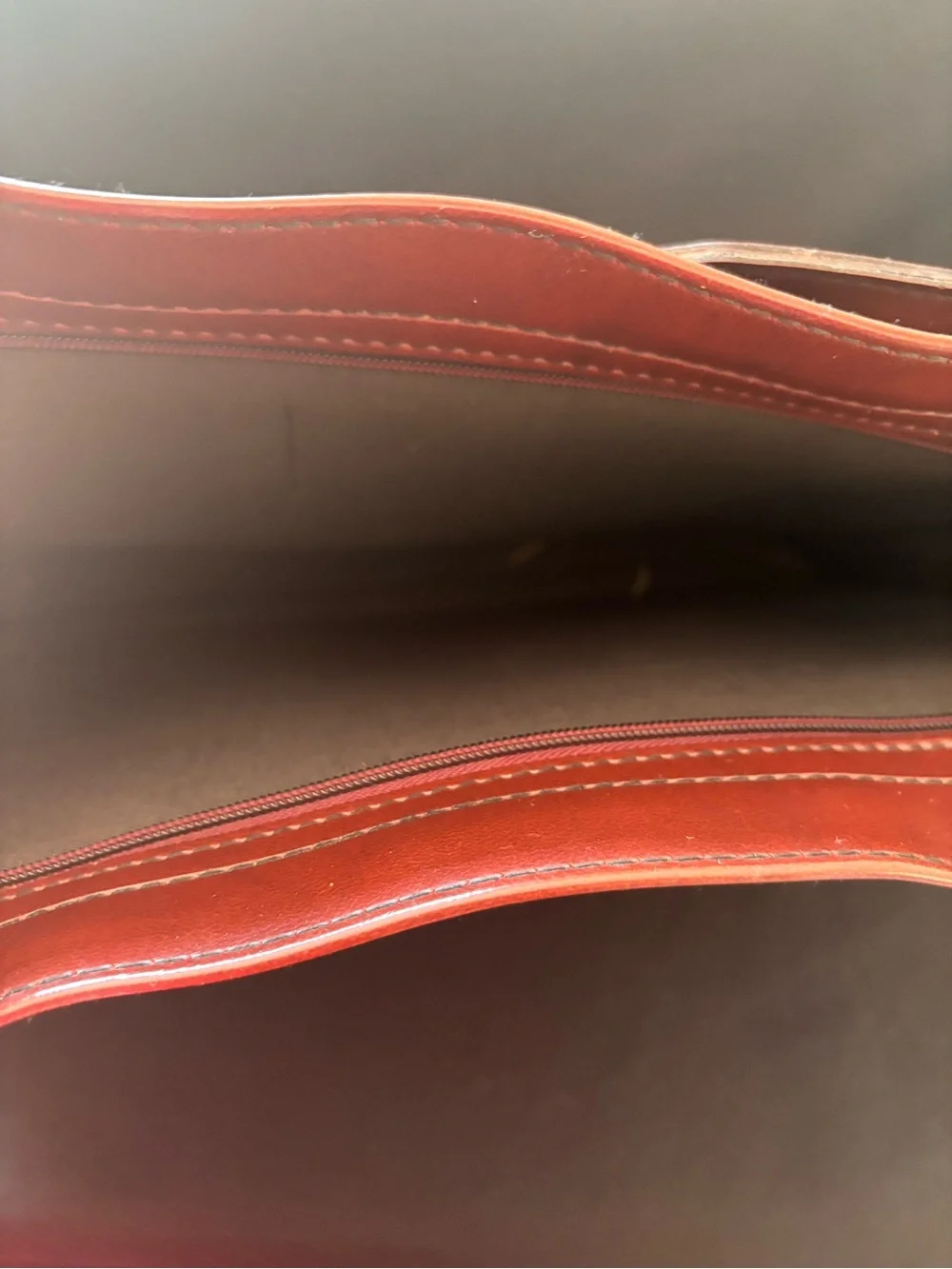 Vintage Oleg Cassini Leather Briefcase Messenger Bag - Brown